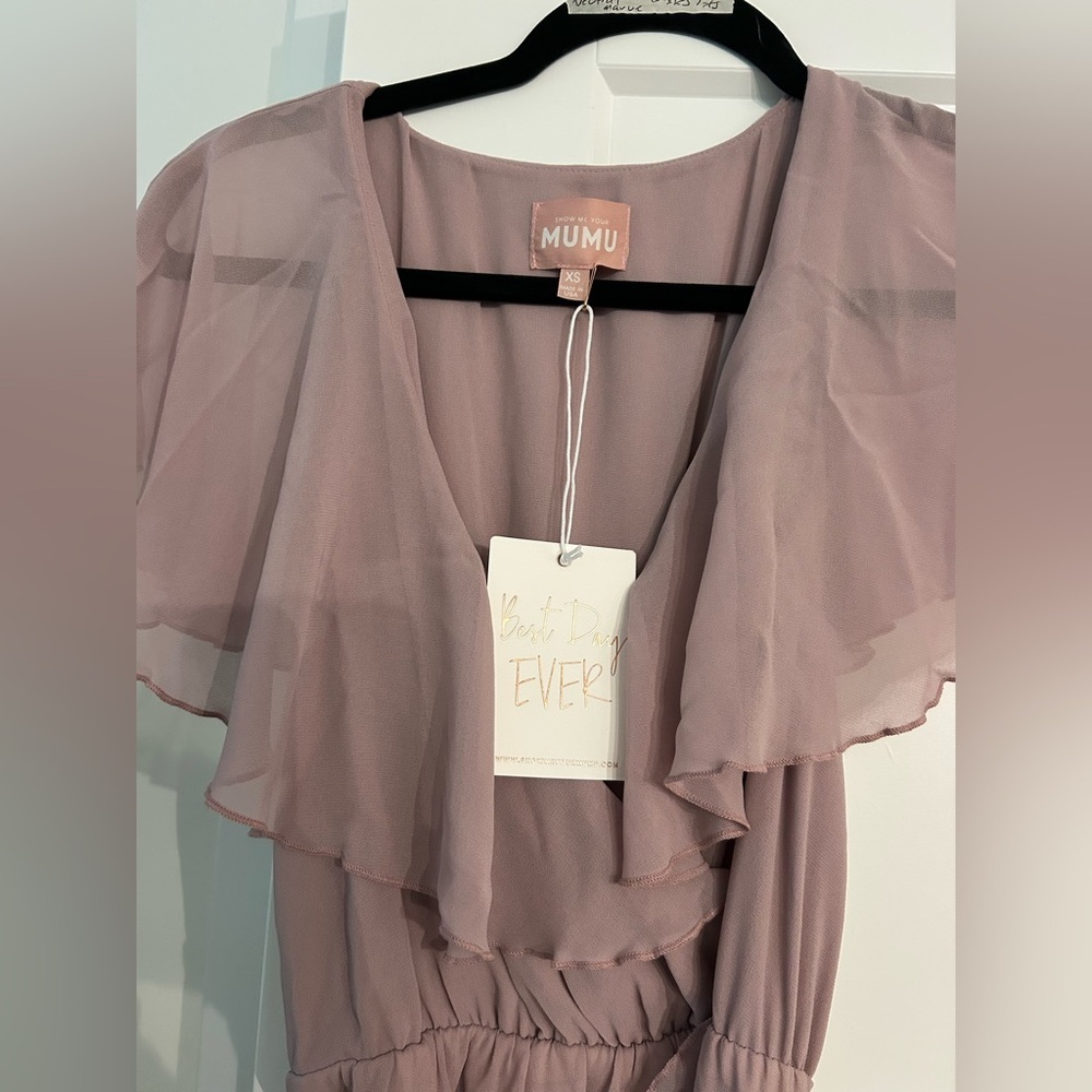 NWT! Show Me Your MuMu Jess Ruffle MIDI Dress - Picture 2 of 4